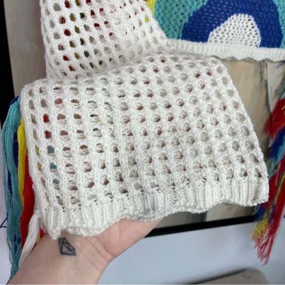 Runway 7 Knit Cropped Fringe Sweater Top - Picture 6 of 8